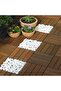 FFD Wooden Decking Tiles - Interlocking Hardwood Flooring for Outdoor & Indoor Use Pack of 10 - 7