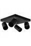 Plafonieră Masterled Bardo plafon (spot) 4-punct negru/crom