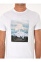 White Slim Fit Crew Neck Cotton Blend T-Shirt 50311403-Vr013 - 6