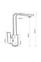 High Body Kitchen Faucet Hot Cold Double Water Inlet Square Kitchen Faucet - 5