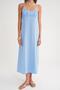 4742 Women's Rope Strap Gathered Detail Midi Dress Baby Blue - 6