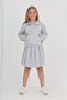 Girl's Bow Embroidered Skirt Suit - 5
