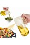 Soda Lime Glass Oil Bottle with Spray & Pour, 420ml, Transparent - 3