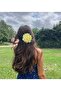 Lemon Yellow Dahlia Hair Clip 🍋 - 4