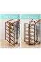 Foldable Natural Bamboo Shoe Rack – Slim Space-Saving Shoe Organizer Shelf for Entryway, Small Sto - 6