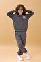 Boys' Seasonal Double Suit with Embroidery Print Detail - Anthracite - 6