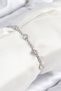 Brass Zircon Stone Circle Model Silver Color Elevator Women's Bracelet
