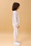 Boy's Crew Neck Embroidered Seasonal Double Suit - Stone - 2