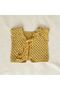 Baby Hand Knitted Knitted Crochet Crochet Crotchet Vest Yellow with Glitter Flower