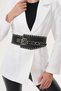 Studded Belt Wide Belt Dress Belt Shirt Belt Waist Belt Body Belt - 3