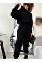 Unisex Men's Women's Unprinted Basic Printed Oversize 3 Thread Hooded Tracksuit Set - 5