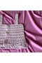 Girl's Mercerized Glittery Pink Hand Knitted Crop Blouse 2-4 Years - 2
