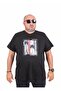 Men's Plus Size Crew Neck T-Shirt Beach Party 25191 Black