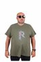 Men's Plus Size Crew Neck T-Shirt Re-Born 25185 Khaki
