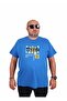 Men's Plus Size Crew Neck T-Shirt Think 25184 Cobalt Blue