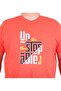 Men's Plus Size Crew Neck T-Shirt Un Stop Able 25181 Pomegranate Flower - 2