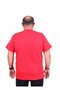 Men's Plus Size Crew Neck T-Shirt Think 25184 Red - 3