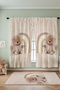Cream Teddy Bear Patterned Children's Baby Room Background Curtain (Single Wing Pricing) - 3