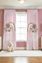 Pink Teddy Bear Patterned Children's Baby Room Background Curtain (Single Wing Pricing) - 2