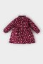 Floral Long Sleeve Flannel Burgundy Baby Girl Dress D7428A5/Br204