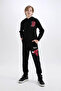 بنطال رياضي للأولاد من NBA Chicago Bulls بخصر مطاطي أسود اللون D8016A8/BK81 - 7