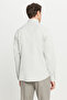 Men's Gray 100% Cotton Comfort Fit Relaxed Fit Button Collar Flannel Shirt - 5