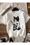 تي شيرت Rock Star Cat للجنسين مقاس كبير