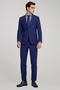 بدلة سفر من الصوف الأزرق من Ds Damat Slim Fit Saks - 2