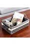Set of 2 Handwoven Storage Baskets with Handles Rectangular Woven Bins with Removable Fabric Liners - 3