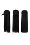 Cross-border summer hat wig for women black long straight hair new simulation long hair. - 5