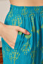 Printed Top & Pyjama Set in Turquoise - Rayon - 7