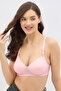 Padded Non-Wired Full Coverage Floral Print Multiway Bra in Powder Pink