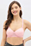Padded Non-Wired Full Coverage Floral Print Multiway Bra in Powder Pink - 2