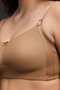 Non-Padded Non-Wired Full Coverage Multiway T-shirt Bra in Nude Colour - Cotton - 5