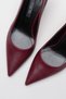 Burgundy Leather 10 cm Heeled Ernio Stiletto Women's Shoes - 5