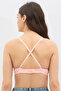 Padded Non-Wired Full Coverage Floral Print Multiway T-shirt Bra in Peach Colour - Cotton - 6