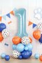 1 Year Old Blue Number Birthday Balloon Set Hero Dogs and Party Decor with Paw Pattern and Balloons