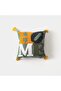 Punch Embroidered Home Written Decorative Pillow – 43X43 Cm, Zippered, Filled - 8