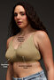 Non-Padded Non-Wired Full Figure T-shirt Bra in Olive Green - Cotton - 4