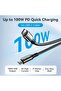 USB-C to USB-C 5A Cable 2M, 100W 480Mbps, Compatible with MacBook/iPad Pro/Galaxy - 2