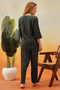 Printed Top & Pyjama Set in Dark Green - Rayon - 5