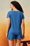 Chic Basic Top & Shorts Set in Blue - 100% Cotton - 6