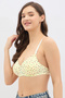 Padded Non-Wired Full Coverage Heart Print Multiway T-shirt Bra in Light Yellow - Cotton - 3