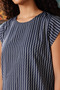 Printed Kurta Top & Pyjama Set in Navy Colour - Cotton - 6