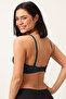 Padded Non-Wired Full Coverage Multiway Bra in Teal Blue - Lace - 4
