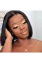 Medium-Parted Short Hair Bobo Head Wigs