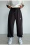 Star Embroidered All Seasons Wearable Adjustable Leg Loose Sweatpants - 2