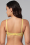 Padded Non-Wired Full Coverage Geometric Print T-shirt Bra in Light Yellow - 4