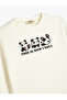 Panda Printed Long Sleeve Crew Neck Hooded Sweatshirt - 3