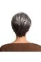 Short Straight Hair Wig - BlackWhite - 3